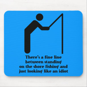 Angler Idiot Lustige Mauspad Humor