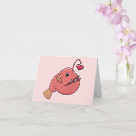 Angler in Liebe Karte