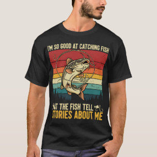 Angler-Legende Retro-Sonnenuntergang beim Fischen T-Shirt