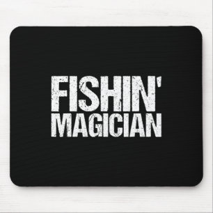 Angler-Magier-Shirt Lustiges Fischen Mousepad