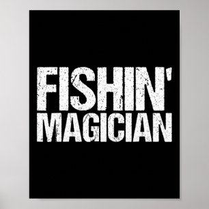 Angler-Magier-Shirt Lustiges Fischen Poster