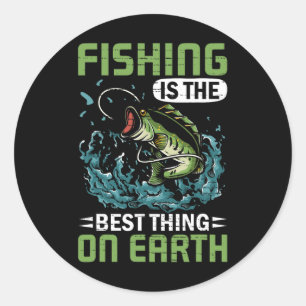 Angler-Meme-Zitat  Runder Aufkleber