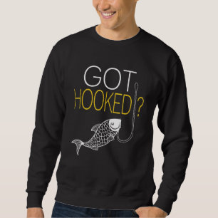 Angler mit Haken liebt Angeln Sweatshirt