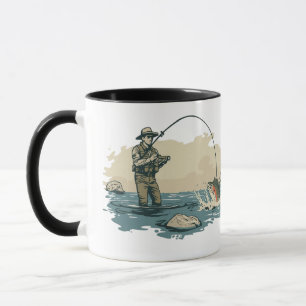 Angler mit Leidenschaft fürs Fischen Vintage-Outdo Tasse