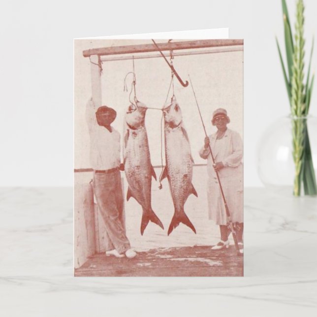 Angler mit Tarpons, Marco Insel, Florida, Karte (Vorderseite)