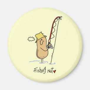 Angler-Nuss-T-Shirts und Geschenke Magnet