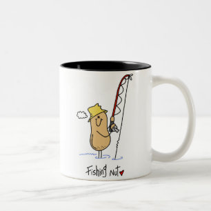 Angler-Nuss-T-Shirts und Geschenke Zweifarbige Tasse