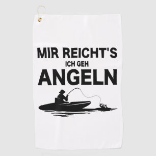 Angler Redewendungen Funny Fishing Meme Fisch und  Golfhandtuch