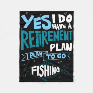 Angler-Rentner-Plan-Shirt Ruhestands-Geschenke Opa Fleecedecke