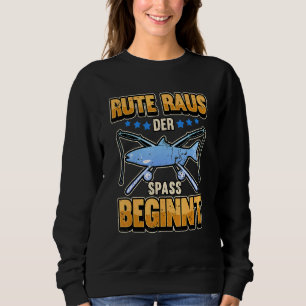 Angler Rod out der Spaß beginnt zu fischen Sweatshirt