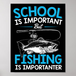 Angler-Shirt Jugend Jungen Fischliebhaber Teenager Poster