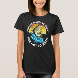 Angler-Spruch-Design mit Angelschnur und Fisch T-Shirt