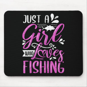 Angler Sprüche Nur Ein Mädchen Das Angeln Liebt  Mousepad