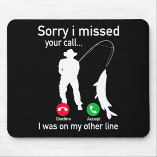 Angler Telefonanruf mit Angelschnur - Lustiger Fis Mousepad