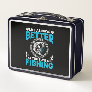Angler-Thema Metall Brotdose