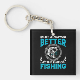 Angler-Thema Schlüsselanhänger