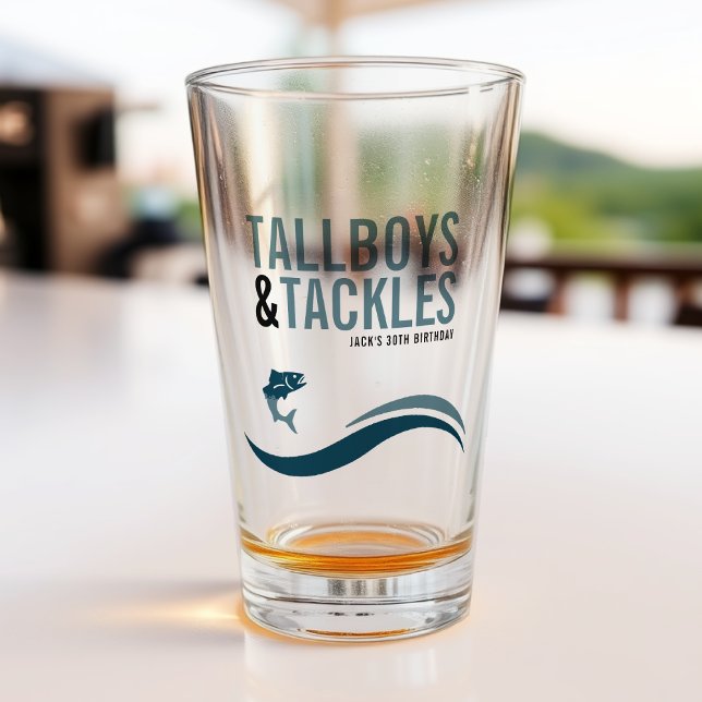 Angler-Trip Tallboys & Tackles Geburtstagsfeier Glas (Von Creator hochgeladen)