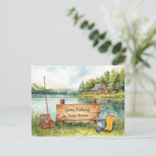 Angler-Umzugskarten-Thema Postkarte