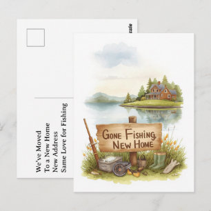 Angler-Umzugsthema Postkarte