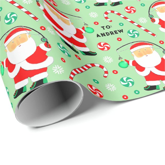 Angler-Urlaubsgeschenk Geschenkpapier (Rolleneckpunkt)