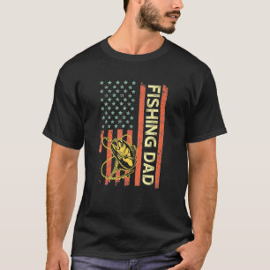 Angler-Vater 4. Juli Amerikanische Flagge Vatertag T-Shirt