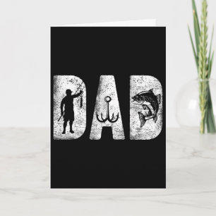 Angler-Vater Clic Bold Schriftart Vatertag Fisch D Karte