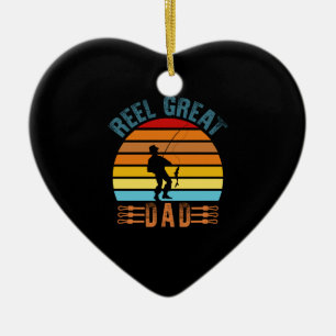 Angler-Vater Fathers Day Fischliebhaber Papa Keramik Ornament