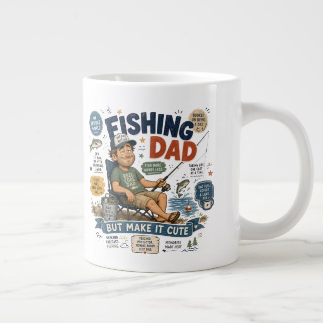 Angler-Vater  Jumbo-Tasse (Rechts)