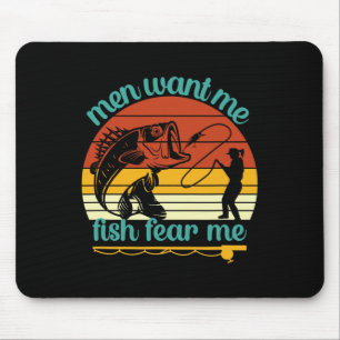 Angler wollen mich fischen Fürchte mich Lustig Vin Mousepad