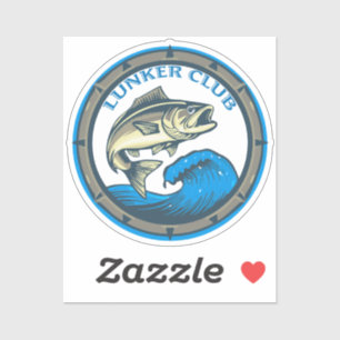 Anglerclub-Logo "Lunker Club" Aufkleber