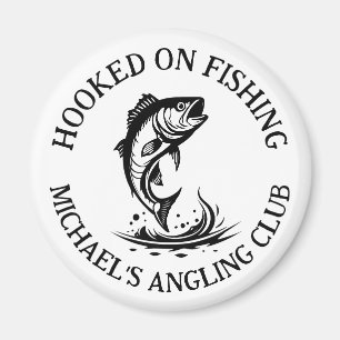 Anglerclub-Logo 'Süchtig nach Angeln' Magnet