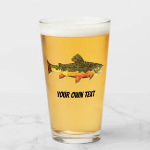 Anglerfisch des Brook Trout Fly Fishing Ichthyolog Glas