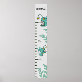 Anglerfish Deep Sea Boys Growth Chart Poster