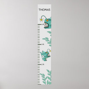 Anglerfish Deep Sea Boys Growth Chart Poster