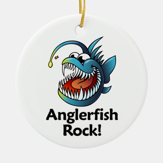 Anglerfish-Felsen! Keramik Ornament (Vorne)
