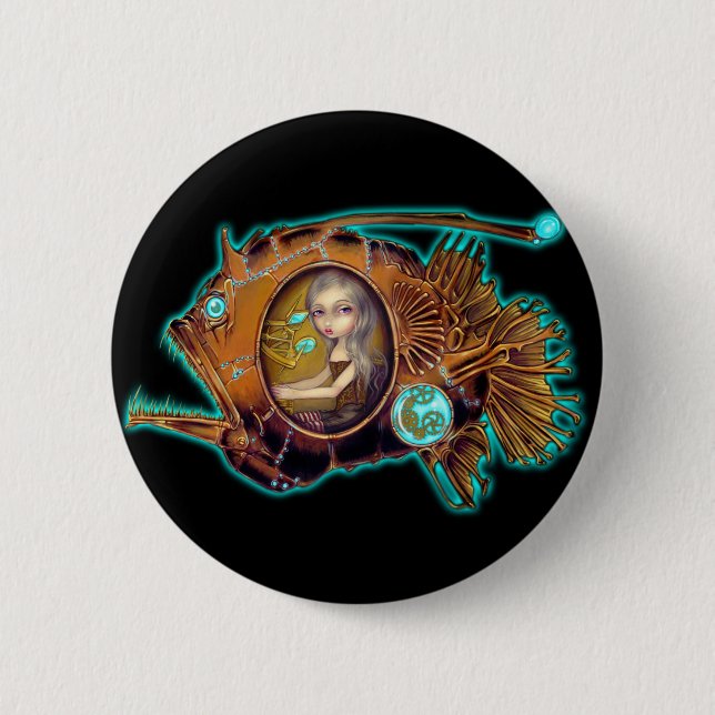 "Anglerfish-Unterseeboot-" Knopf Button (Vorderseite)
