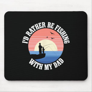 Anglerfreunde Vater Tochter Fischer Tochter Mousepad