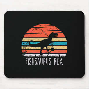 Anglergeschenke-Shirt für Jungen Fishsaurus T Rex Mousepad