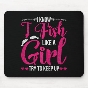 Anglerhemd für Mädchen Fischer B Angeln  Mousepad