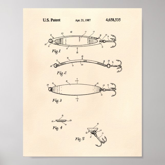 Anglerköder 1964 Patent Kunst Alter Pepper Poster (Vorne)