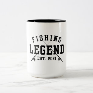 Anglerlegende seit 2021 zweifarbige tasse