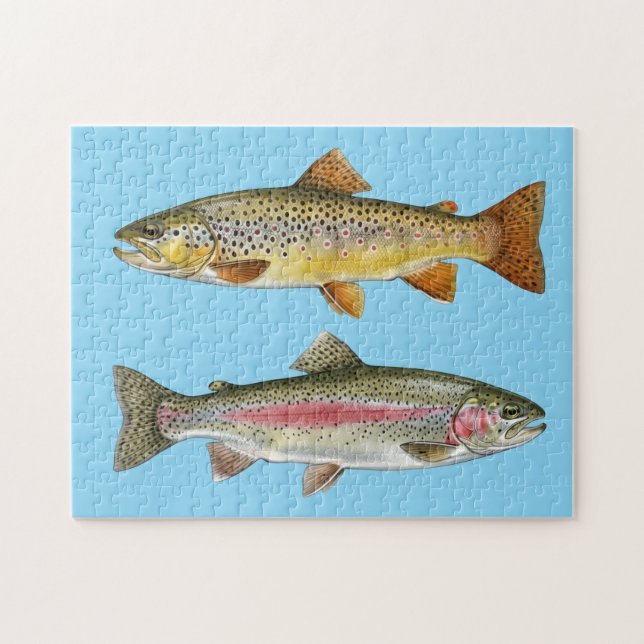 Anglerliebhaber – Forellenangler Design (Horizontal)