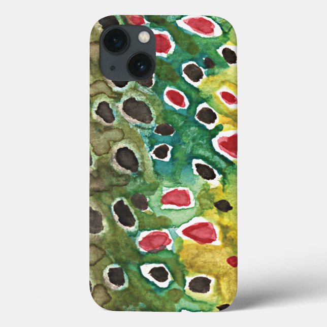 Angler's Brown Trout Skin Fly Fishing Case-Mate iPhone Hülle (Rückseite)