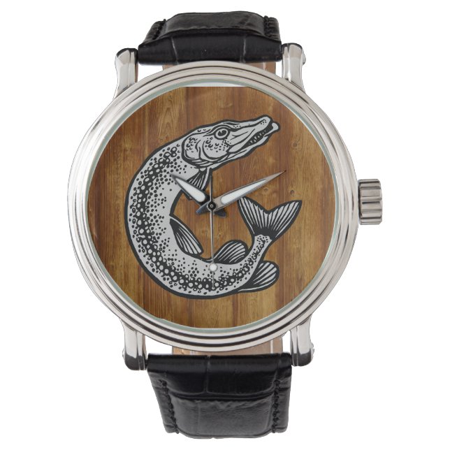 Angleruhr Armbanduhr (Vorderseite)