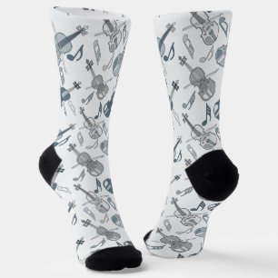 Anglerviolinen-Musiknoten Socken
