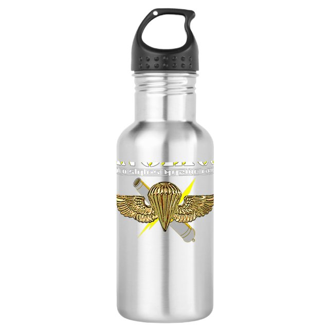 ANGLICO Eagle Globe Anchor Edelstahlflasche (Vorderseite)