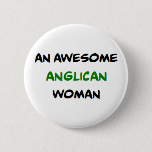 anglikanische Frau, großartig Button (Vorderseite)