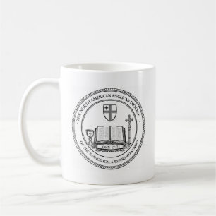 Anglikanischer E & R-Becher, Logo mit Schrift  Kaffeetasse