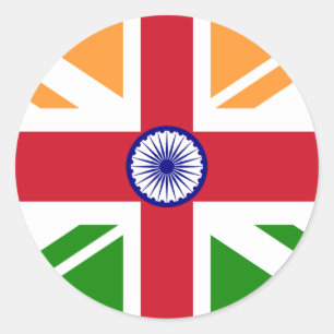 Anglo Indian Indentity, Indien Runder Aufkleber