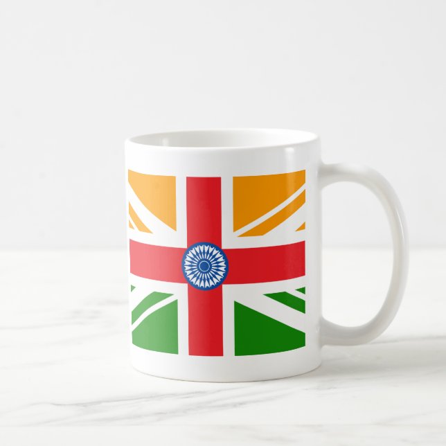 Anglo indische Flagge Kaffeetasse (Rechts)